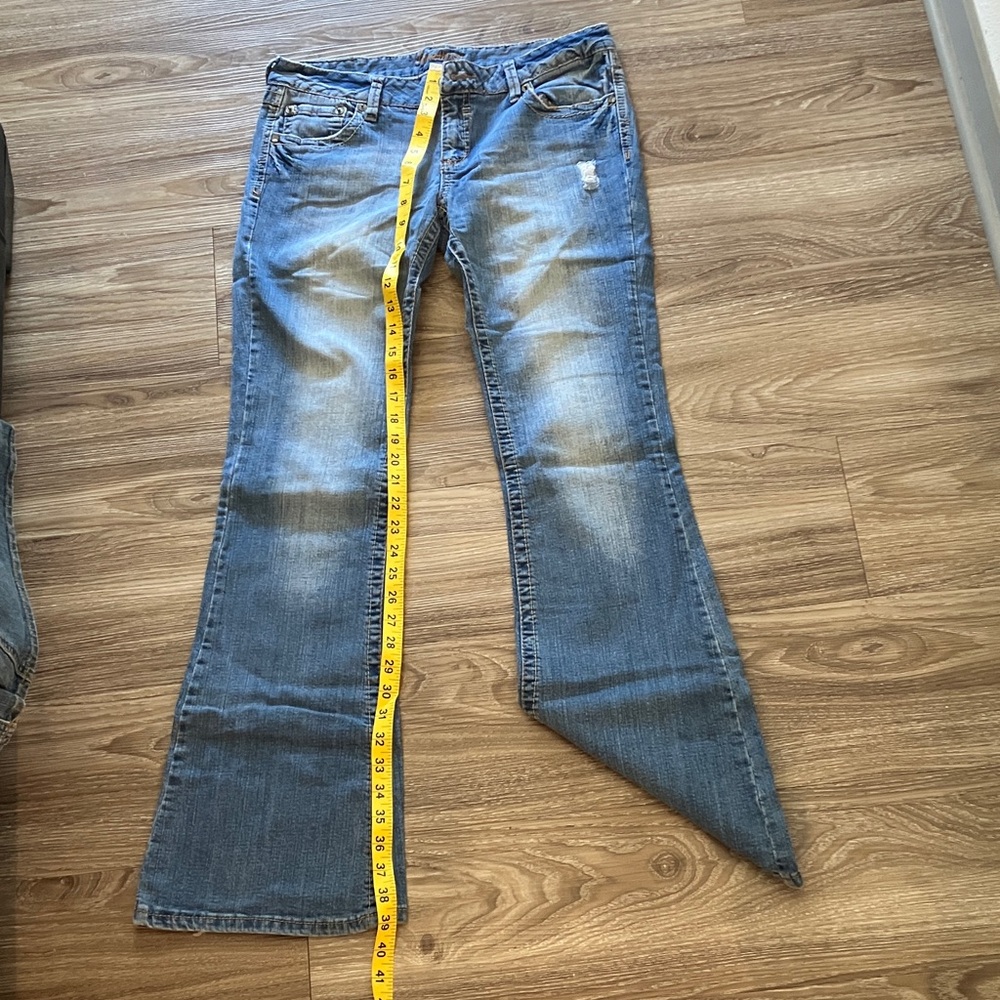 Amethyst Jeans Light Blue Flare Denim - Picture 6 of 8